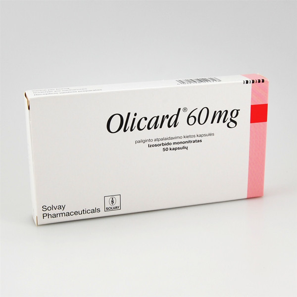 OLICARD, 60 mg, pailginto atpalaidavimo kietosios kapsulės, N50  paveikslėlis