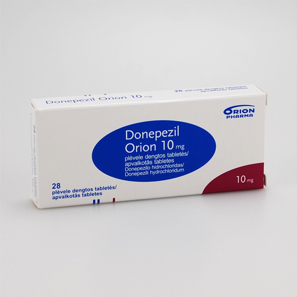 DONEPEZIL ORION, 10 mg, plėvele dengtos tabletės, N28  paveikslėlis