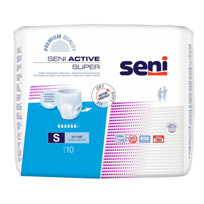 SENI ACTIVE SUPER SMALL, sauskelnės-kelnaitės, 10 vnt. paveikslėlis