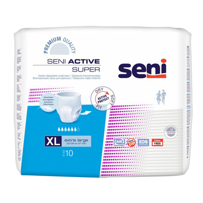 SENI ACTIVE SUPER EXTRA LARGE, sauskelnės-kelnaitės, 10 vnt. paveikslėlis