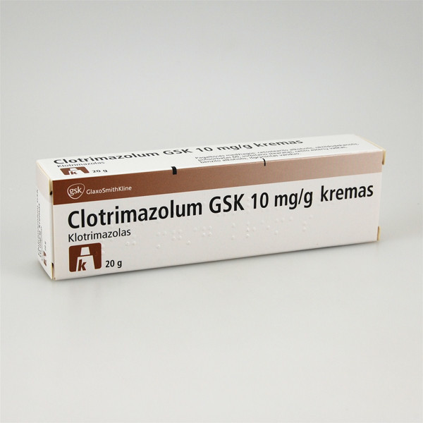CLOTRIMAZOLUM GSK, 10 mg/g, kremas, 20 g  paveikslėlis