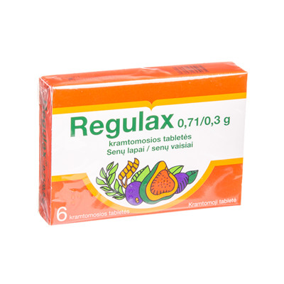 REGULAX, 0,71/0,3 g, kramtomosios tabletės, N6  paveikslėlis