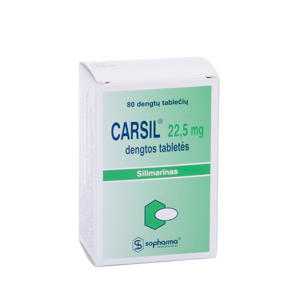 CARSIL, 22,5 mg, dengtos tabletės, N80 paveikslėlis