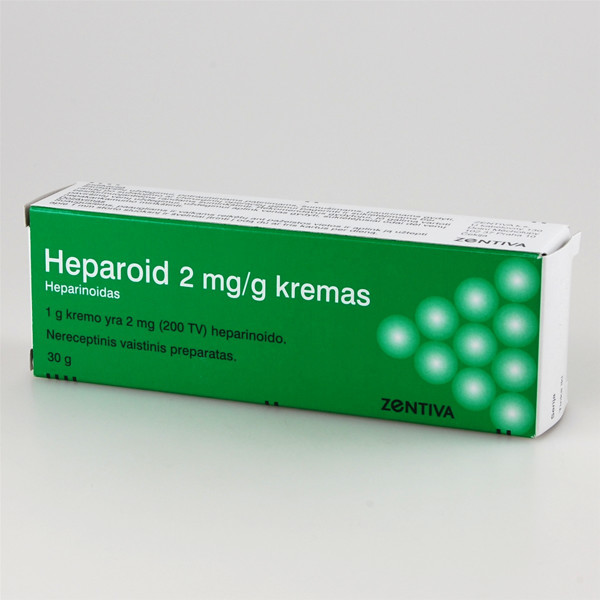 HEPAROID, 2 mg/g, kremas, 30 g paveikslėlis