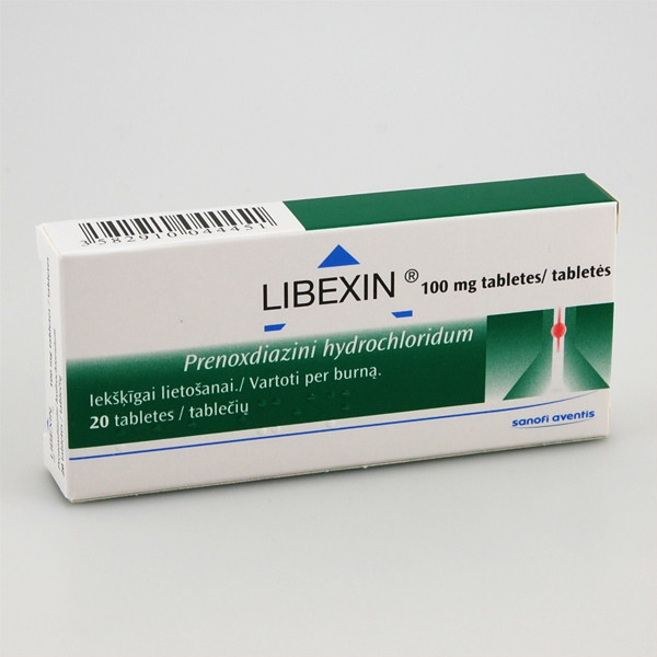 LIBEXIN, 100 mg, tabletės, N20  paveikslėlis