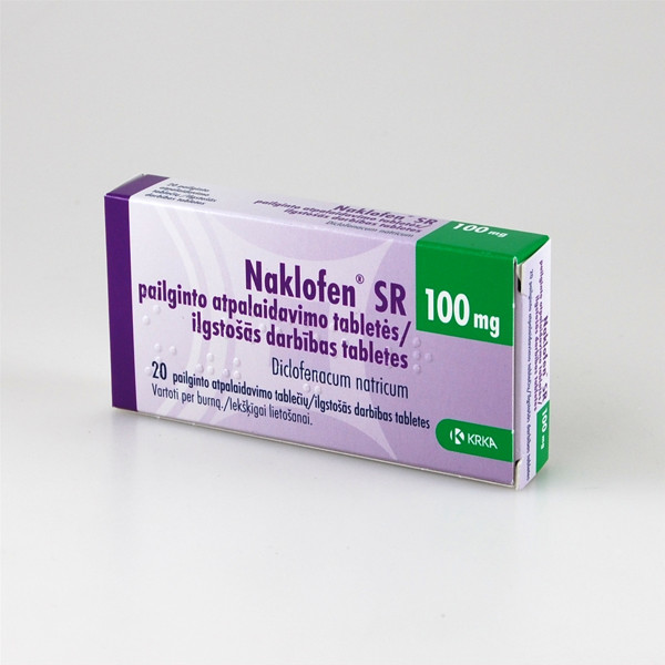 NAKLOFEN SR, 100 mg, pailginto atpalaidavimo tabletės, N20  paveikslėlis