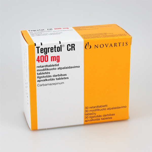 TEGRETOL CR, 400 mg, modifikuoto atpalaidavimo plėvele dengtos tabletės, N30  paveikslėlis