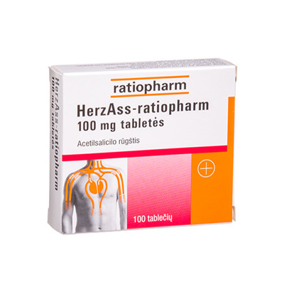 HERZASS-RATIOPHARM, 100 mg, tabletės, N100  paveikslėlis