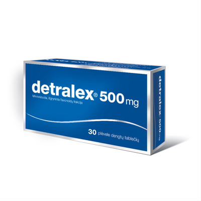 DETRALEX, 500 mg, plėvele dengtos tabletės, N30  paveikslėlis