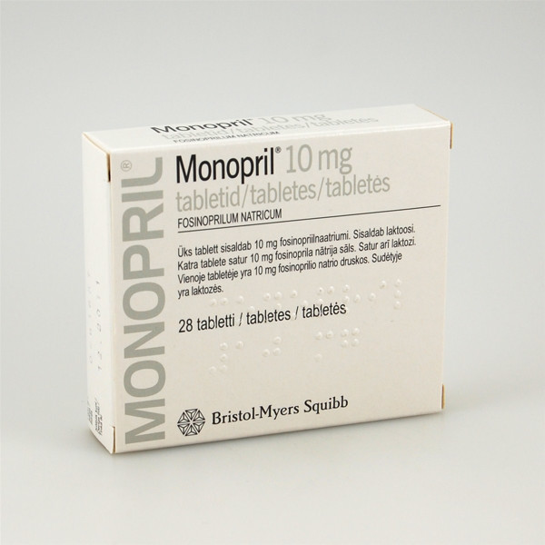 MONOPRIL, 10 mg, tabletės, N28  paveikslėlis