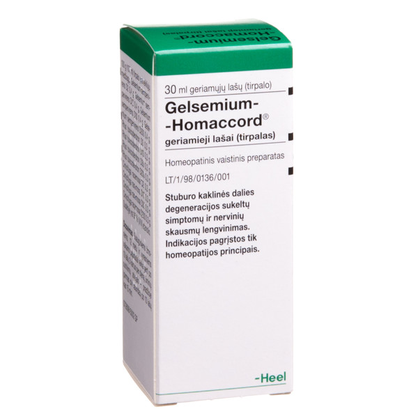 GELSEMIUM-HOMACCORD, geriamieji lašai (tirpalas), 30 ml  paveikslėlis