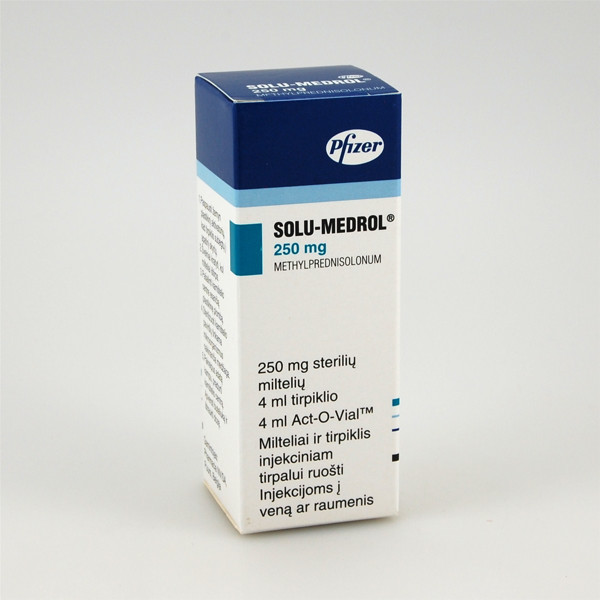 SOLU-MEDROL, 250 mg, milteliai ir tirpiklis injekciniam tirpalui, 4 ml, N1 paveikslėlis