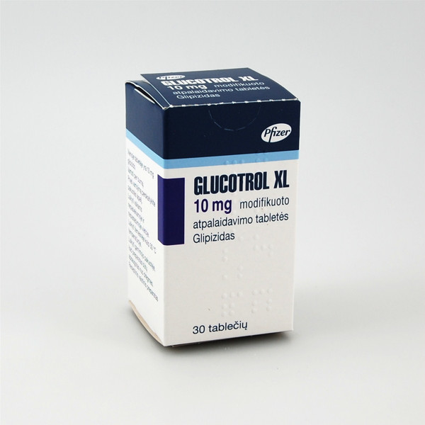 GLUCOTROL XL, 10 mg, modifikuoto atpalaidavimo tabletės, N30  paveikslėlis