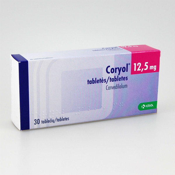 CORYOL, 12,5 mg, tabletės, N30  paveikslėlis