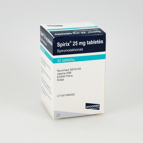 SPIRIX, 25 mg, tabletės, N30  paveikslėlis