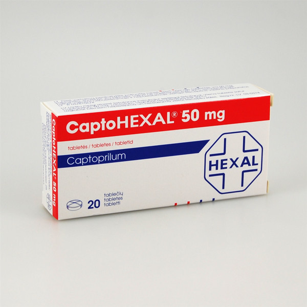 CAPTOHEXAL, 50 mg, tabletės, N20  paveikslėlis