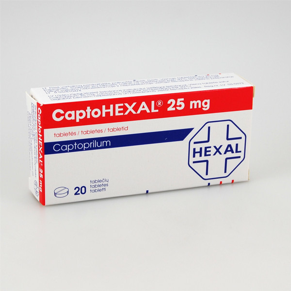 CAPTOHEXAL, 25 mg, tabletės, N20  paveikslėlis