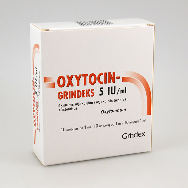 OXYTOCIN-GRINDEKS, 5 TV/ml, injekcinis/infuzinis tirpalas, N10 paveikslėlis