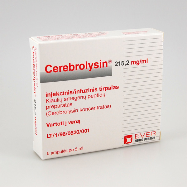 CEREBROLYSIN, 215,2 mg/ml, 5 ml,  injekcinis ar infuzinis tirpalas, N5  paveikslėlis