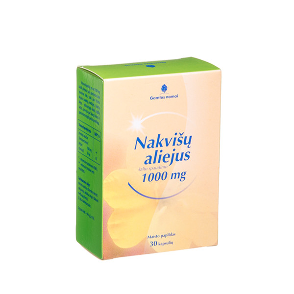 GAMTOS NAMAI NAKVIŠŲ ALIEJUS, 1000 mg, 30 kapsulių   paveikslėlis
