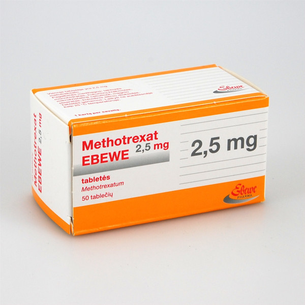 METHOTREXAT EBEWE, 2,5 mg, tabletės, N50  paveikslėlis