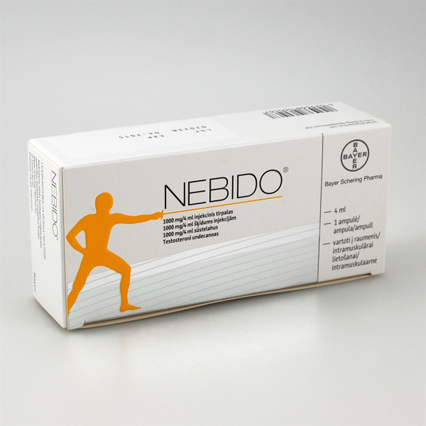 NEBIDO, 1000 mg/4 ml, injekcinis tirpalas, N1  paveikslėlis