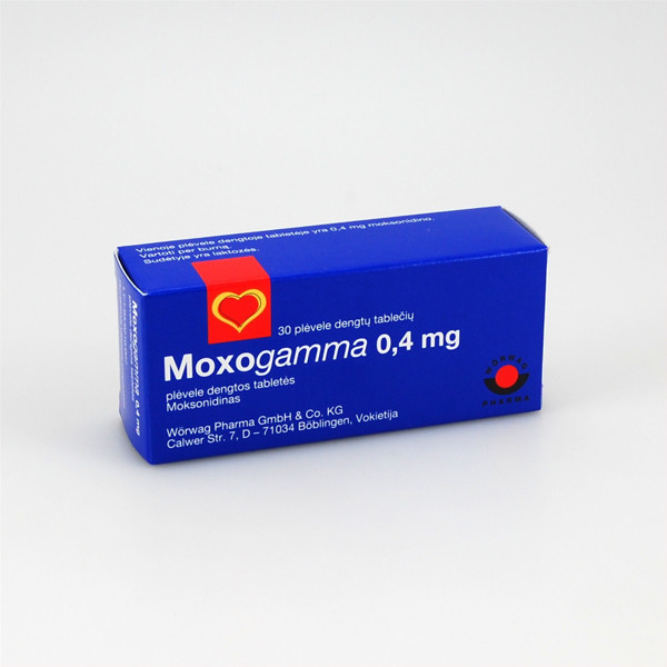 MOXOGAMMA, 0,4 mg, plėvele dengtos tabletės, N30  paveikslėlis