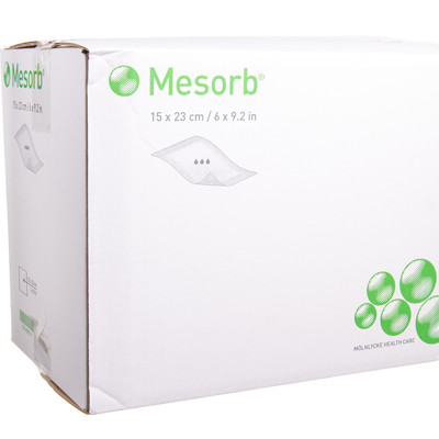 MESORB, tvarstis, 15 cm x 23 cm, absorbuojantis, 50 vnt. paveikslėlis