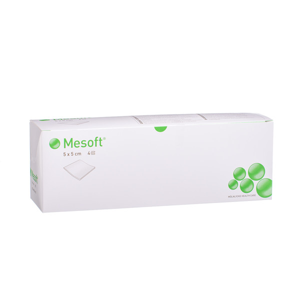 MESOFT, 5 cm x 5 cm, sterilios neaustinės servetėlės, 5 x 30 vnt. paveikslėlis