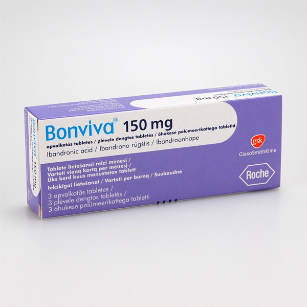 BONVIVA, 150 mg, plėvele dengtos tabletės, N3  paveikslėlis