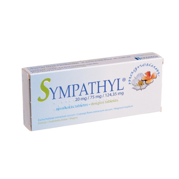 SYMPATHYL, plėvele dengtos tabletės, N40  paveikslėlis