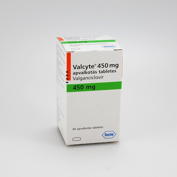 VALCYTE, 450 mg, plėvele dengtos tabletės, N60  paveikslėlis