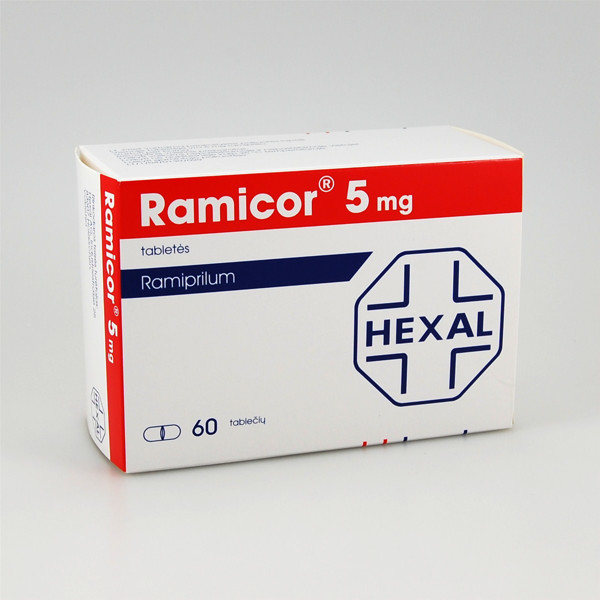 RAMICOR, 5 mg, tabletės, N60  paveikslėlis