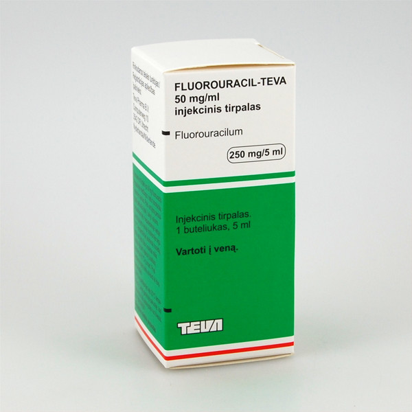 FLUOROURACIL-TEVA, 50 mg/ml, injekcinis tirpalas, 5 ml, N1  paveikslėlis