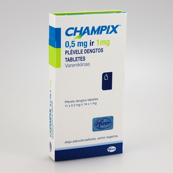 CHAMPIX, 0,5 mg ir 1 mg, plėvele dengtos tabletės, N11 + N14 paveikslėlis