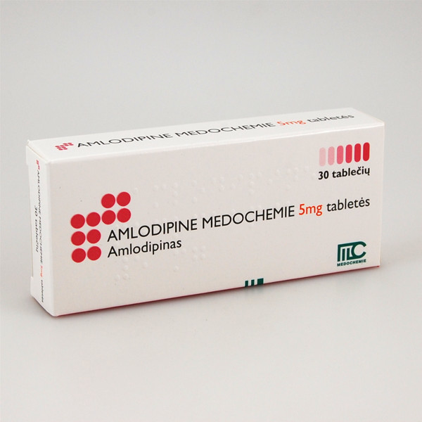 AMLODIPINE MEDOCHEMIE, 5 mg, tabletės, N30  paveikslėlis