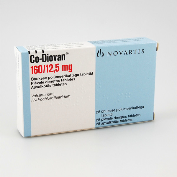 CO-DIOVAN, 160 mg/12,5 mg, plėvele dengtos tabletės, N28  paveikslėlis CO-DIOVAN, 160 mg/12,5 mg, plėvele dengtos tabletės, N28  paveikslėlis