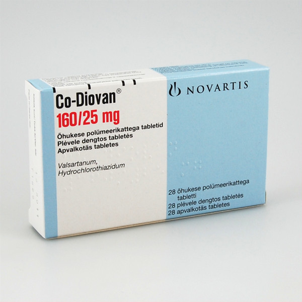 CO-DIOVAN, 160 mg/25 mg, plėvele dengtos tabletės, N28  paveikslėlis