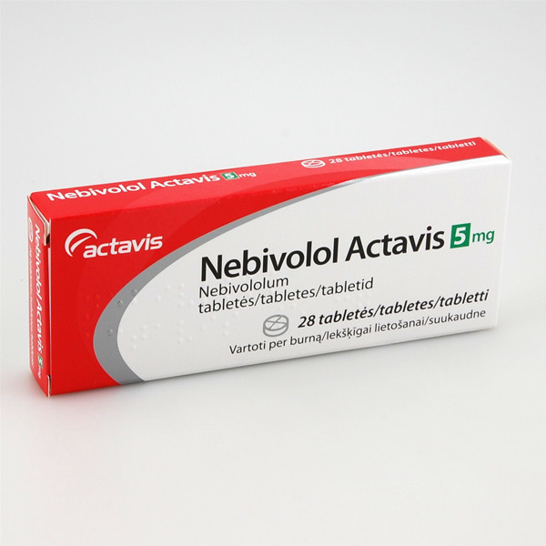 NEBIVOLOL ACTAVIS, 5 mg, tabletės, N28  paveikslėlis