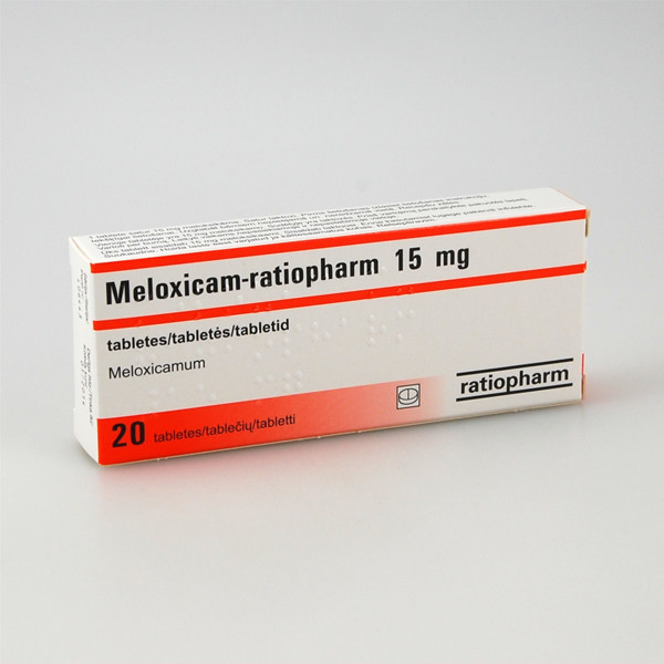MELOXICAM-RATIOPHARM, 15 mg, tabletės, N20 paveikslėlis