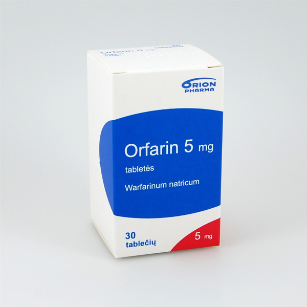 ORFARIN, 5 mg, tabletės, N30 paveikslėlis