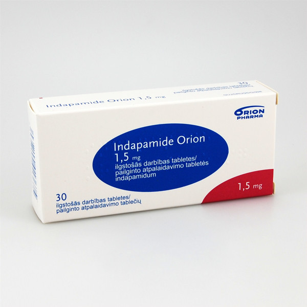 INDAPAMIDE ORION, 1,5 mg, pailginto atpalaidavimo tabletės, N30  paveikslėlis
