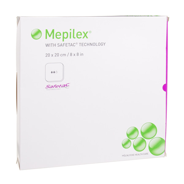 MEPILEX, tvarstis, 20 cm x 20 cm, silikoninis, 5 vnt. paveikslėlis