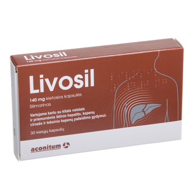 LIVOSIL, 140 mg, kietosios kapsulės, N30 paveikslėlis