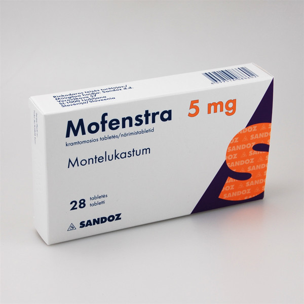 MOFENSTRA, 5 mg, kramtomosios tabletės, N28 paveikslėlis