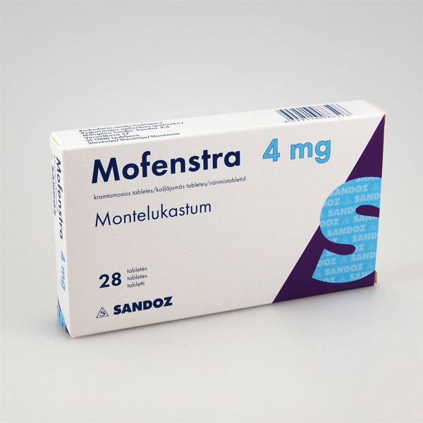 MOFENSTRA, 4 mg, kramtomosios tabletės, N28 paveikslėlis