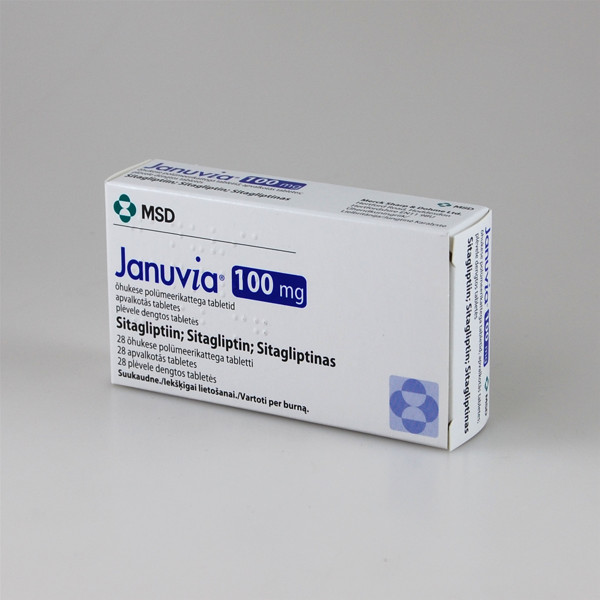 JANUVIA, 100 mg, plėvele dengtos tabletės, N28  paveikslėlis