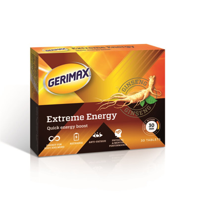 GERIMAX EXTREME ENERGY, 30 tablečių paveikslėlis