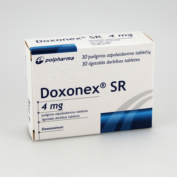 DOXONEX SR, 4 mg, pailginto atpalaidavimo tabletės, N30 paveikslėlis
