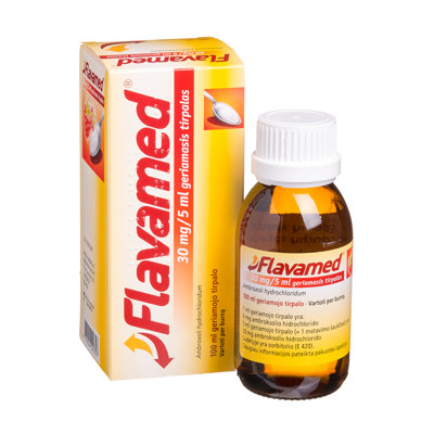 FLAVAMED, 30 mg/5 ml, geriamasis tirpalas, 100 ml  paveikslėlis